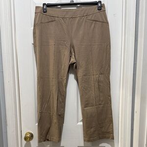 Tan Sz 18/20 Ankle Pull On  Stretch Waist  Trousers